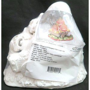 California Creation GHOST AND PUMPKIN CART Halloween ready to paint craft figure